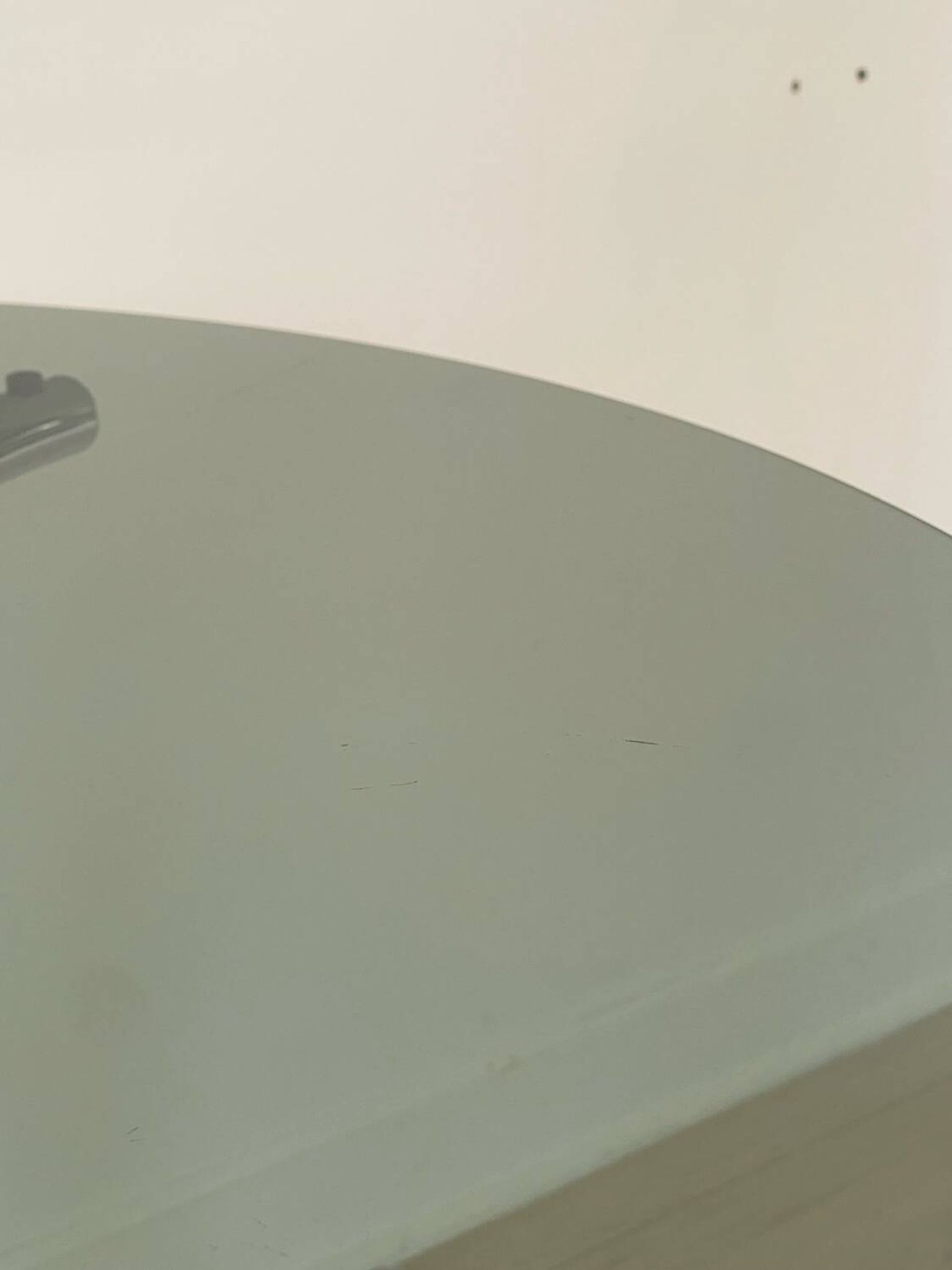 Table for 4 people in smoked glass and metal, 1970.