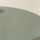 Table for 4 people in smoked glass and metal, 1970.