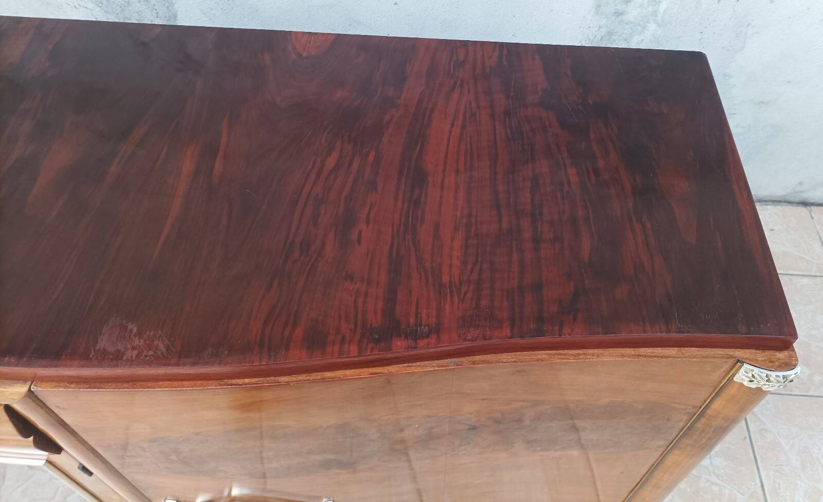 Art Deco walnut burl enfilade