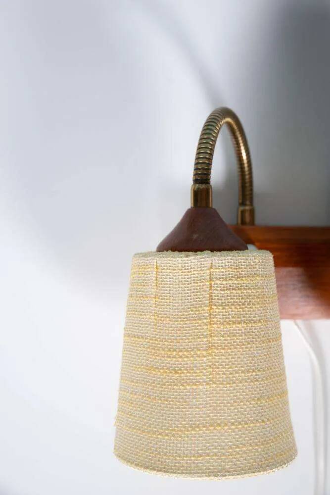 Vintage teak wall lamp for bedside, wall lamp Sweden 1960s