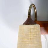 Vintage teak wall lamp for bedside, wall lamp Sweden 1960s