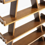Vintage brutalist pyramid shelving unit bookcase