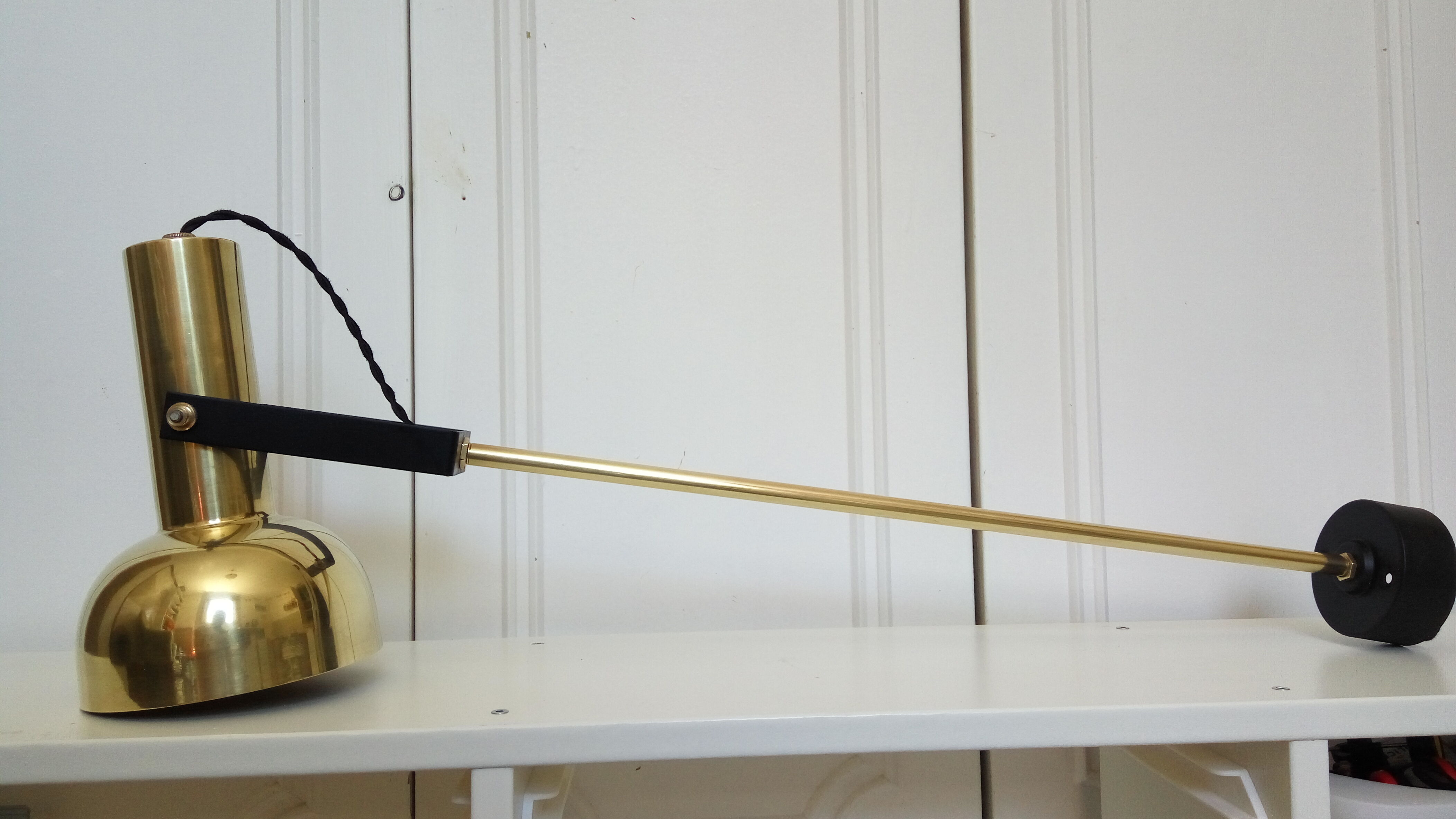 Wall light  vintage brass lamp