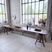 XXL trestle farm table 4m and its benches