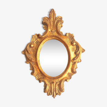 Wall mirror gold 19x13cm