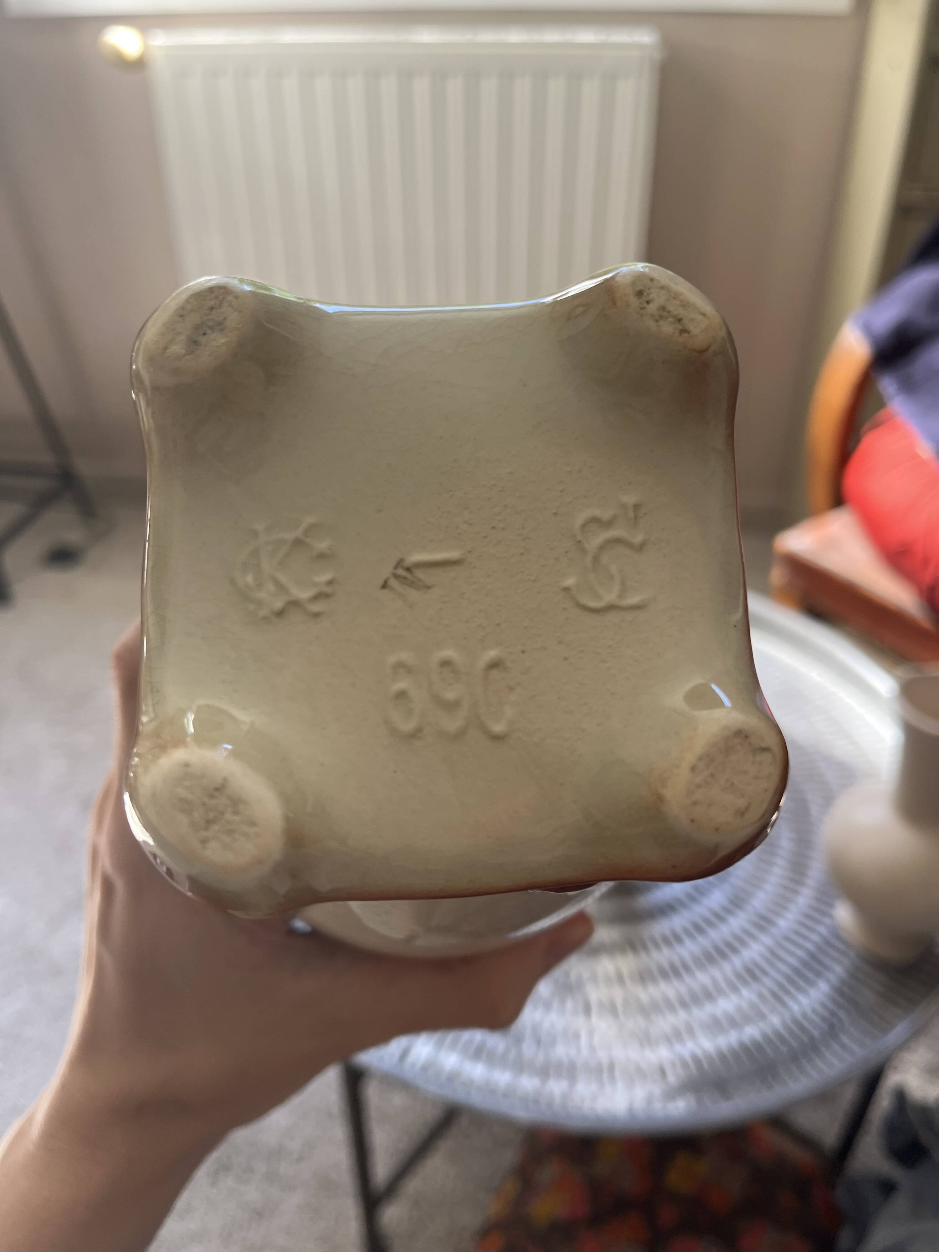 Paire de vase barbotine art nouveau