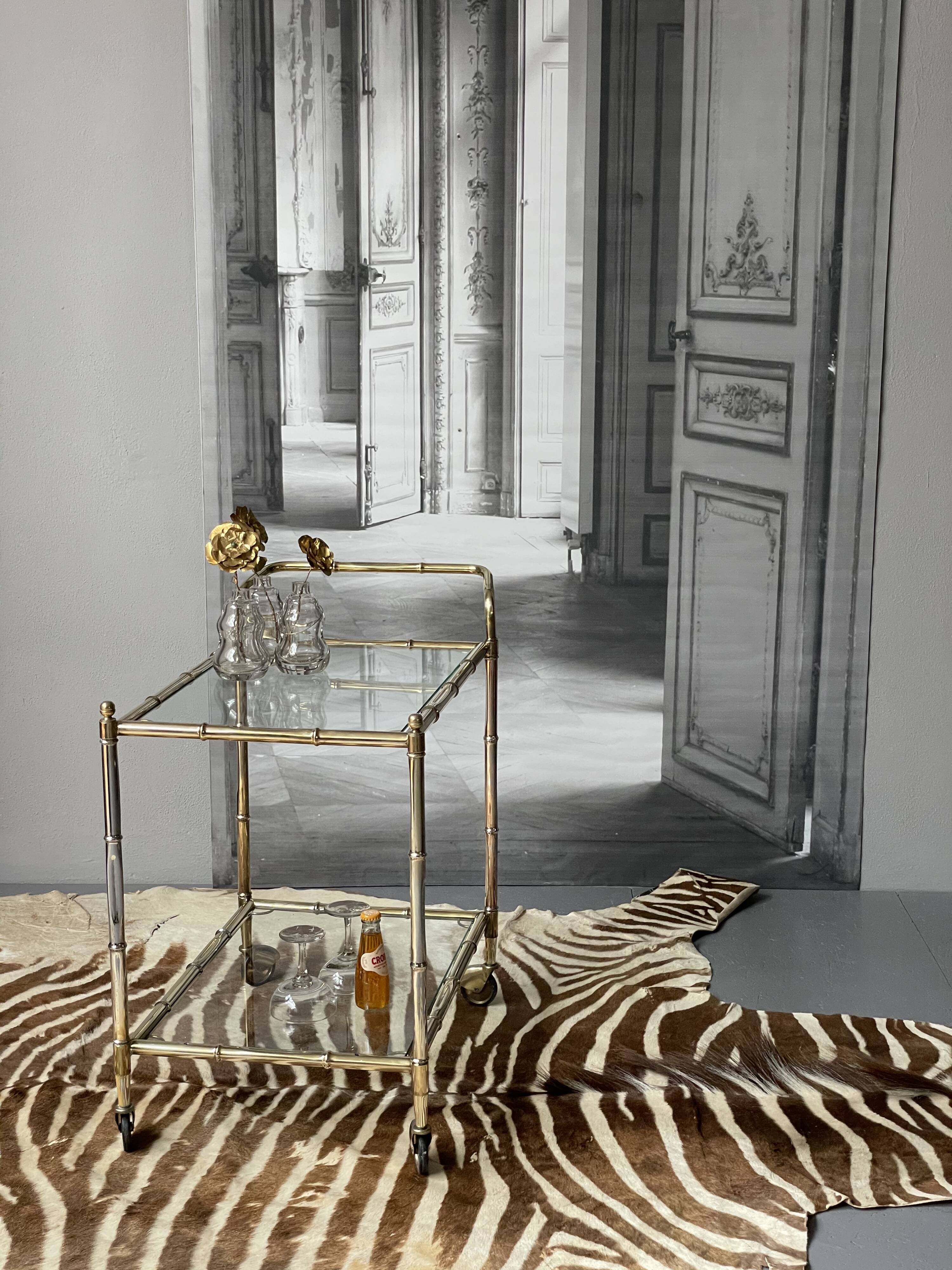 Vintage Golden Bar Cart