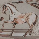 Carul: on horseback, original signed lithograph