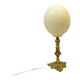 Ostrich egg on bronze stand old cabinet of curiosities lamp