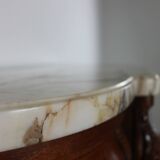 Half-moon shaped serving trolley