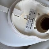 Wonderful pair of Mid Century white glass wall lamps from Italy