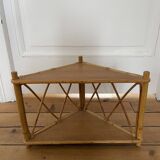 Rattan corner shelf, circa 1960