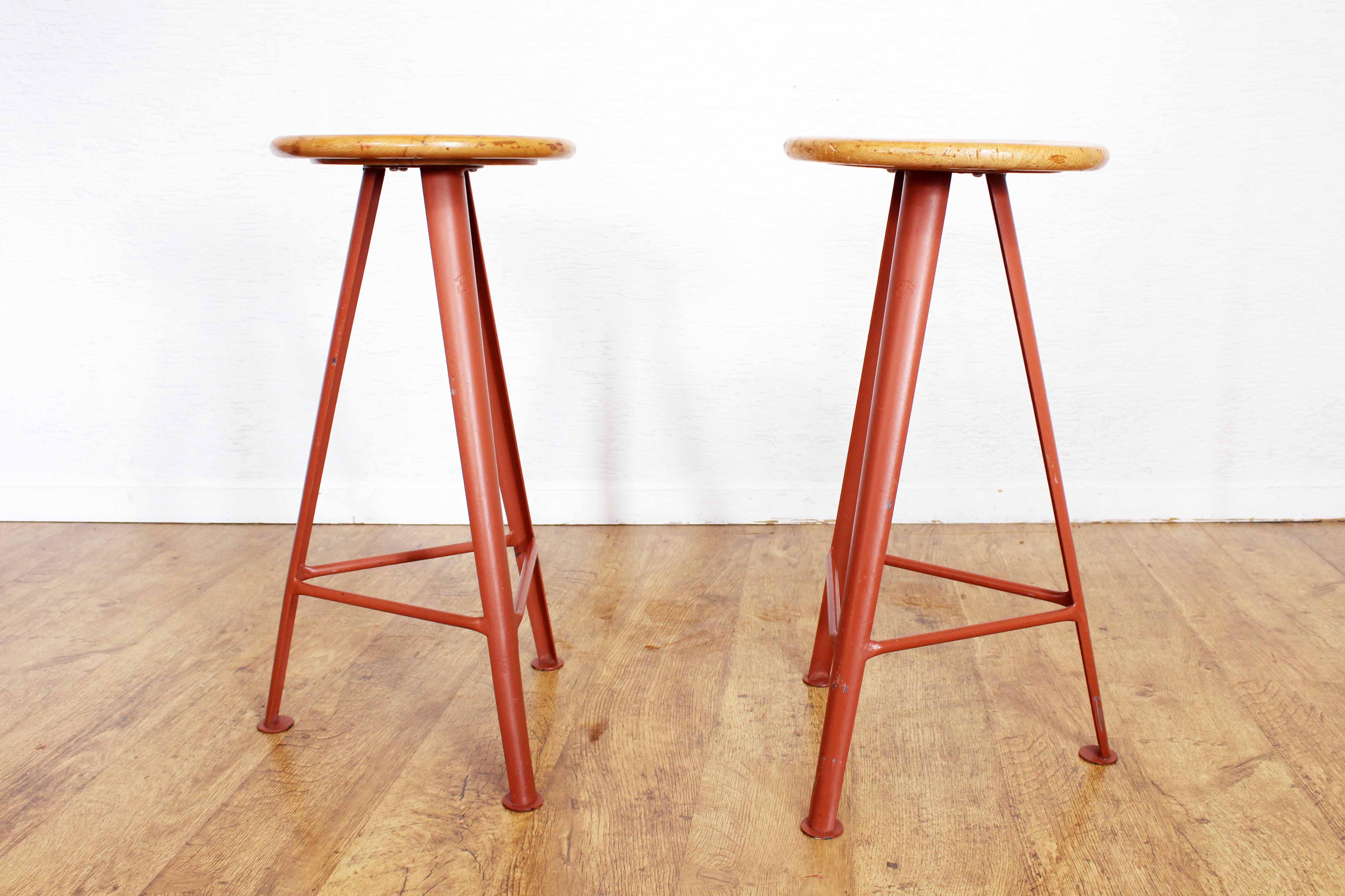 Pair of industrial stools