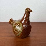 Bird-shaped pottery bottle from a modern Danish workshop, mid-century, 1960s.