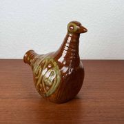Bird-shaped pottery bottle from a modern Danish workshop, mid-century, 1960s.