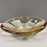 Bohemian/czech glass art bowl by hana machovska pizzicato collection 50-60s