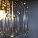 Mid-century waterfall hanging lamp with glass drops