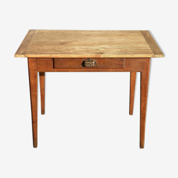 Table à tiroir en frêne 95 x 62 cm