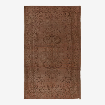 Tapis turc fait main surteint en brun 183x294cm