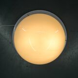 Big Bauhaus Chrome Flushmount or Wall Light, 1940s