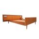 Vintage double bed with floating nightstands, made in the 1960s