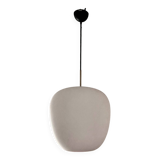 Suspension verre opalin et laiton doré