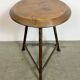 Tabouret d'atelier industriel gris, années 1960