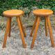 Pair of solid wood stools