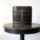 "Tampung" box, bamboo and leaf Indonesia, Lombok early 20th century