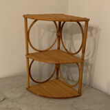 Rattan corner shelf