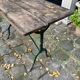 Table bistrot en fonte de fer et bois