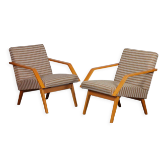 Paire de fauteuils en bois des années 1970
