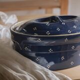 Large Alsatian terrine in earthenware "Myosotis"