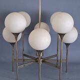 Chandelier Sciolari 8 balls in satin glass.