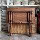 Dark wood folding side table ☐ 90 x 49 cm