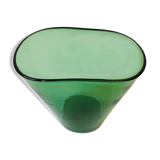 Glass vase blows green empoli