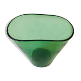 Vase en verre souffle empoli vert