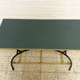 Small vintage rattan table