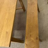 Solid oak farm table and benches