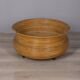 Vintage 1960s Italian-design bamboo plant pot with wheels