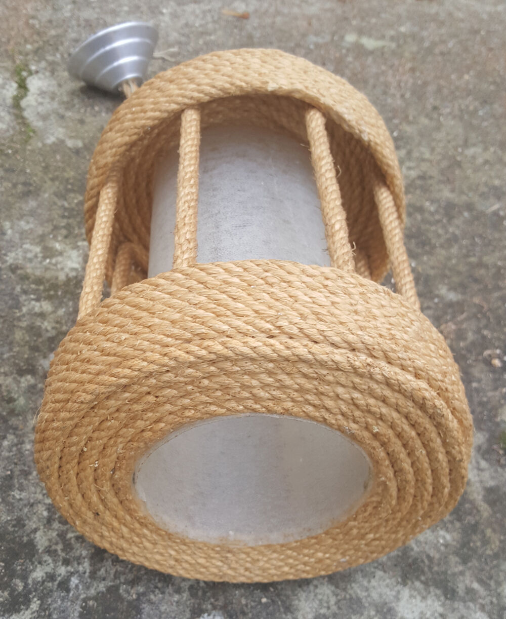 Handcrafted rope hanging lamp