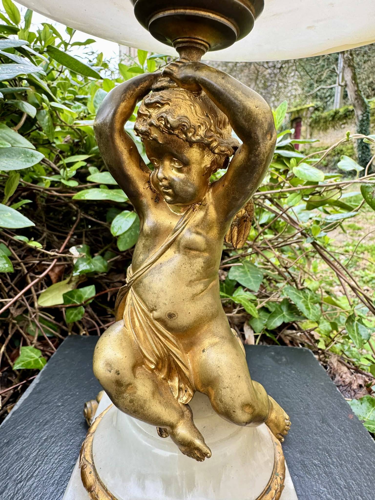 Large bronze and onyx catchall from French Algeria, late 19th century.