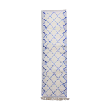 Carpet Berber corridor blue diamond 80x305 cm