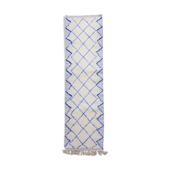 Carpet Berber corridor blue diamond 80x305 cm