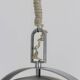 Industrial style suspension in brushed metal and opaline. 1970s.