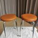 Pair of vintage stools "spindle feet"