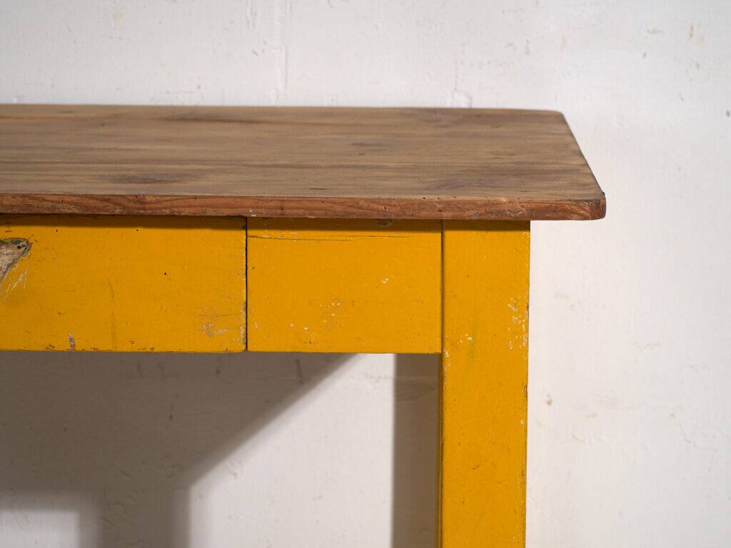 Antique painted pine kitchen table – Central Europe, circa 1920