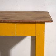 Antique painted pine kitchen table – Central Europe, circa 1920
