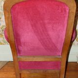Voltaire armchair with ears and wheels