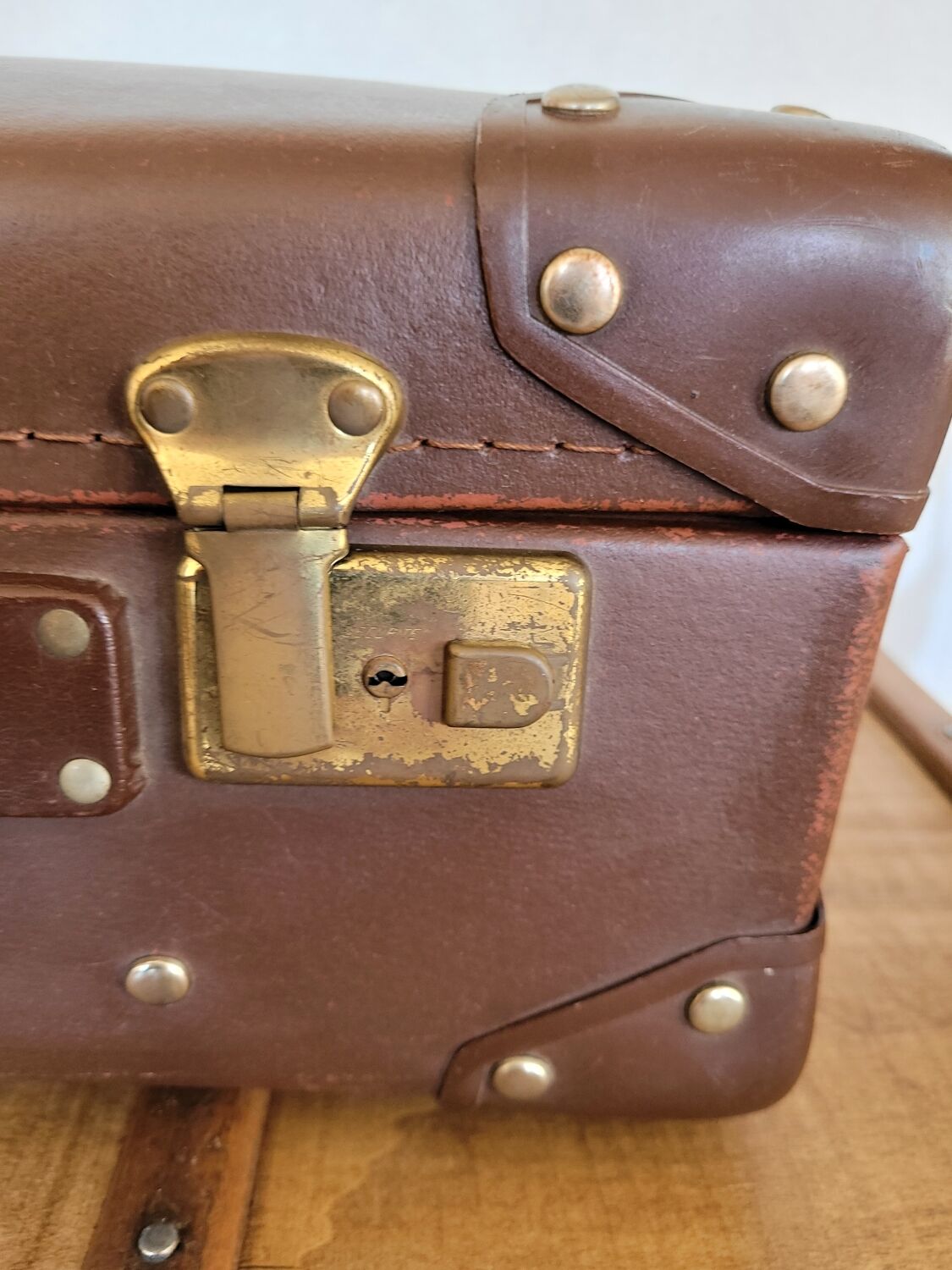 Antique cardboard suitcase